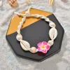 Bohemian Flower Shell Anklets Ręcznie splecione plażowe łańcuchy żywnościowe dla kobiet biżuteria mody wolę i piaszczysty prezent