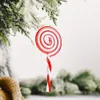 New Christmas Decorations Creative Red And White Candy Pendant Plastic Lollipop Hanging Piece Simulation Candy Wholesale 2021 New Year