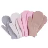 Перчатки с пятью пальцами, 1 пара шерстяных женских зимних варежек в корейском стиле, однотонные варежки для всех женщин и девочек3190