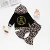 Leopard Baby Girl Outfits Designer Criança com capuz Tops Calças 2pcs Sets Casual menina das crianças Roupa Set Baby Boutique Roupa DW5956