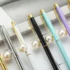 20pcslot yenilik hediye ofis topu kalem promosyon kurumsal top nokta kalem özel logo mekanizması mücevher inci serin pens9503788