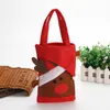 desenho animado não tecido de Natal bolsa alces Papai Noel Xmas saco Infantil Xmas presente Saco dos doces do Natal Compra da bolsa T9I00555