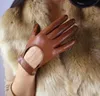 Пять пальцев перчатки женская натуральная овчарная кожаная кожаная кожаная перчатка