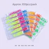 1Pack mix storlek ss6-ss20 kristall fluorescens nagelkonst rhinestones 3d flatback pärlor glitter nagel dekorationer manikyr tillbehör