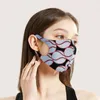 Star Stampa 3D Maschere di design Maschera per il viso di moda Copri bocca PM2.5 Respiratore Antibatterico Lavabile Riutilizzabile Seta di ghiaccio Cotone Mas