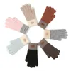 Stickade pekskärmshandskar för kvinnor höst och vinterresor varm handske axyd1