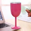 10 oz tasse à vin isolée avec couvercles d'étanchéité en acier inoxydable gobelet à vin verre à cocktail à double paroi pour la cuisine Drinkingware EEA2446