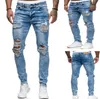 US Style New Hole Ripped Men's Jeans Blenching Craft Long Pantalon Pantalon Skinny Slim Boy