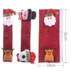 4pcs / set Christmas Kylskåp Dörrhandtag Santa Snowman Köksapparat Kylskåp Mikrovågsugn Diskmaskin Handtag Skydd