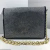 Wysokiej jakości torba crossbody worka na skórzane torby wiertnicze kobiety torebka torebka łańcuchowa torba na ramiona krążkowa Bling Messenger FLA302B