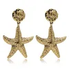 Antique argent or géométrique goutte boucle d'oreille pour les femmes déclaration ronde Triangle étoile breloques balancent boucles d'oreilles bijoux de mode