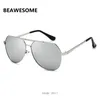 BEAWESOME Marca Designer Oversized Piloto Oval Óculos De Sol Mulheres Homens Vidro de Sol Aviação Armação de Metal Espelho Condução Feminino Glasses12338258