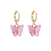 Arylic Butterfly earrings colored butterfly dangle ear ring clip Chandelier women earrings fashion jewelry will and sandy new