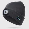 LED Czapki Głośnik Bluetooth Czapki Bezprzewodowe Słuchawki Czapka Śniegowa Dla Dorosłych Mężczyzna Kobiet Zima Głowy Cieplej Czarny Szary Kolor Hair Bonnet Gorr