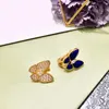 مجموعات مجوهرات سيدة عالية الجودة من النحاس لازولي الماس بين اثنين من الفراشة 18 كيلو قلادة الذهب أقراط الأبعاد Ring3516364