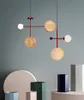 Nordic creative living room led chandelier modern minimalist restaurant bar pendant lights children's bedroom study room pendant lamps