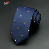 Presentes de gravata do pescoço para homens designers de moda Jacquard Tie listrada Casamento verde Business Slim 6cm Skinny Cravate Homme1
