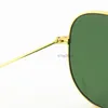Toptan-Yüksek Kaliteli Erkek Kadın Güneş Gözlüğü Sürüş Güneş Gözlükleri Altın Metal Çerçeve Yeşil UV400 58mm Lens Gel Brown Kutusu