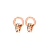 YUN RUO 2020 mode Zircoina incrustation romaine boucle d'oreille femme couleur or Rose titane acier bijoux fille cadeau fête ne se décolore jamais2053516