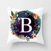 Fuwatacchi A-Z lettre housse de coussin personnalisé doux jeter oreiller décoratif canapé taie d'oreiller