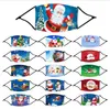 Julmasker Santa Clause Elk Snowman Print Face Mask Justerbar Party Mouth Cover med Filter Xmas Vuxen Anti Dust PM2.5 Mask LSK1164