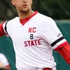 NC State Baseball Jersey NCAA College Trea Turner Blanc Matt Willadsen Sam Highfill David Harrison Garrett Payne Brown Pilolli J.T. Jarrett Giles WillMarcy Adams