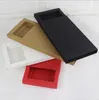 S L XL Tamanho Kraft Paper Caixa de papelão de gaveta para capa de telefone Caixa de embalagem de jóias vermelhas / brancas / preto / kraft papel de estilo slid