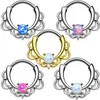 1PCS Cz Stainless Steel Septum Clicker Gold Wings Nose Piercing Ring Hoop Helix Cartilage Earrings Septum Piercing Jewelry Body