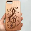 Custodia in legno di ciliegio musicale per Iphone 11 12 pro max 8 PLUS Custodia per cellulare Custodia posteriore in legno di lusso dal design fatto a mano