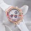 NUOVO orologio con diamanti colorati donna reloj de lujo orologi cinturino in caucciù beige movimento al quarzo giapponese cronografo montres de luxe pour fe243C