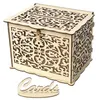 Caixa de armazenamento de cartas MRMS CASA CANTA DE ESTAGEM DE ENTRADA DE CABELA DE CELEBRO DE CASAMENTO AMOR CORAÇÃO COM LOCK Square Container 19 5JMA G2