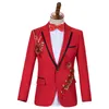 Conjuntos de trajes ajustados informales de estilo chino para hombre, esmoquin con lentejuelas a la moda, trajes para escenario de concierto y cantante, vestidos de fiesta de boda 2669