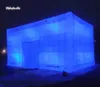 Illuminazione per esterni Tenda gonfiabile a cubo 8 m di lunghezza Copertura personalizzata Giardino Bianco Struttura per tendone pop-up Casa per eventi pubblicitari A314b