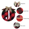 3st juldekoration Joy Sign Wood Wreath Jul dekoration för hem Diy Xmas trappor Väggdörr hängande ornament Happy N250A