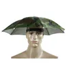 Paraplyer vikbara paraplyhatthuvudkläder för fiske vandring strand camping huvud hattar händer utomhus sport regn redskap12974