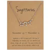 12 Constellation Zodiac Collier Horoscope Signe Zircon Bijoux Star Galaxy Libra Astrologie Femmes Collier Cadeau avec carte GD675