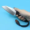 Top Quality Survival Straight Knife D2 Satin Blade Full Tang Black G10 Handle Outdoor Camping Tactical Gear With Survival whistle