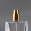 1.7Oz Empty Perfume Bottles Square ,50ML Clear Glass Bottle Fine Mist Atomizer for Perfumes, Colognes, and Aromatherapy