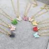 Fashion Butterfly necklace Acrylic butterfly pendant gold chains necklaces for women fashion jewelry gift will and sandy new