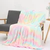 Tie-Dye Flanel Dekens Warm Sherpa Deken Kinderen Volwassenen Vierkante Quilt Pluche Dubbele Verdikking Winter Couch Dekens CCA12536 5 STKS