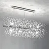Dandelion Chandelier Crystal Beads Pendant Lamps Lighting LED Hanging Round Modern 8 9 12 16 lights for Dining Living Room