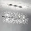 Nordic Dandelion Chandelier Crystal Beads Chandelier Lighting LED Hanging Round pendant light art decor lights for Dining Room Living Room