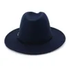 Cappello a tesa larga vintage stile fedora trilby nero panama chiesa uomo donna berretti jazz autunno inverno donna cappello in feltro di lana