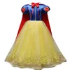 4-10 anni Cosplay Princess Girl Dress for Halloween Party Drama Prom Christmas Costume Abbigliamento per bambini