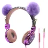 Fones de ouvido com fio de crianças fofas com meninas de microfone de 35 mm de estéreo musical fone de bebê telefone celular fone de jogo do jogo para crianças do presente8730327