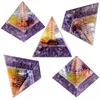 Tumbeelluwa Chakra Cristal Orgonite Pyramid Générateur d'énergie avec point de quartz rocheuse de fil de cuivre pour équilibrage de la méditation du yoga