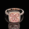 クラスターリングOEVAS LUXURY 100 925 STERLING SILVERTERED MOISSANITE MORGANITE GEMSTONE WEDDING ENGAINGE RINGファインジュエリーWHO1652046