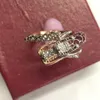 Anillo de compromiso de estilo único para mujer, anillo de Animal dragón, anillo de compromiso de rosa, banda de boda Vintage para mujer, joyería de fiesta, regalo 1