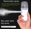 Bärbar nano -dimspruta Mini USB -uppladdningsbar ansikte Spray Ansikteångare luftfuktare Sprayer Bottle Care Tools 30 ml med Box4866456