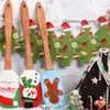 Christmas Cake Spatula scraper Silicone Cream Butter Mixing Batter Scraper Brush Butter Mixer Cake Brushes Baking Cake Tools T2I51436